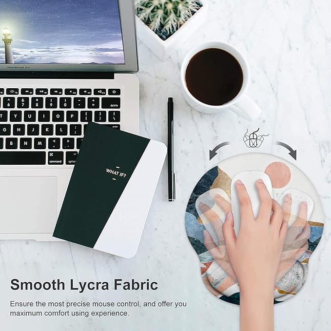 Keyboard Wrist Rest and Mouse Pad, Ergonomic Memory Foam Mouse Pad Wrist Support, Non-Slip & Pain Relief Mouse Pad and Keyboard Wrist Support, Comfortable Mousepad with Wrist Rest for Game, Office