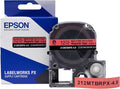 Epson LABELWORKS 212MTBRPX-4.9 Genuine Magnetic Tape Cartridge - Black on Red Magnet Label Maker Tape - 1/2" (12MM) Wide, 4.9 ft, Red
