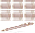 ENOMY 50 Pcs Bulk Personalized Custom Pens with Stylus Ballpoint Pens Customized with Text Logo Name Best Gift for College Business Promotion Wedding Birthday Christmas (Gold)