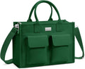 TOPDesign Heavy-Duty Canvas Tote Bag for Women, Adjustable Crossbody/Shoulder Handbag with 9 Pockets, Everything Tote