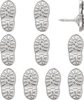 Hiking Boot Print Push Pins - Silver Boot Print Pins - for Cork Board, Maps, or Lapel Pin Use - Designed in USA - Set of 10