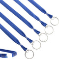 Specialist ID Bulk 100 Pack - Heavy Duty Breakaway Lanyards for Keys and ID Badges with Key Chain Split Ring - Break-Away Clasp and Keychain Keyring/Badge Holder Attachment (Royal Blue)…