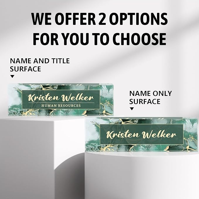 Desk Name Plate Personalized, Custom Name Plate for Desk, Office Desk Decor for Women & Men, Employee Appreciation Gifts The Office Gifts for Boss, Manager, Lawyer, Teacher, Nurse