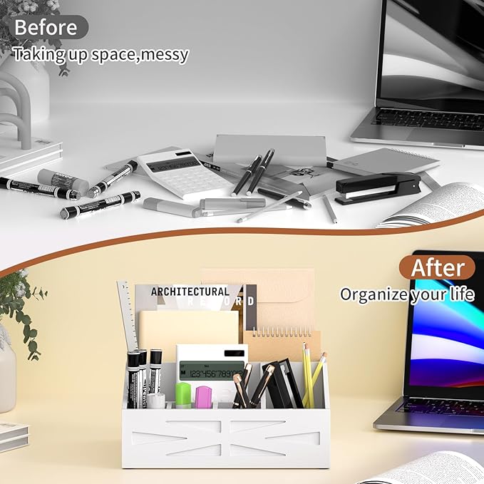 Large Mail Organizer Countertop,Farmhouse Desk and Kitchen Countertop Storage, Letter Sorter, Desk Mail Organizer and Bill Organizer, Desktop File and Paper Holder