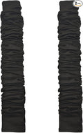 Fabric Cord Cover & Chandelier Chain Cover 2 Pack 6Feet Length for Chandelier Lighting Wires Natural Burlap Easy to Install (Black)