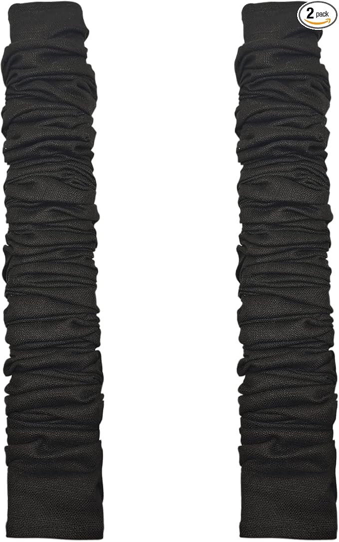 Fabric Cord Cover & Chandelier Chain Cover 2 Pack 6Feet Length for Chandelier Lighting Wires Natural Burlap Easy to Install (Black)
