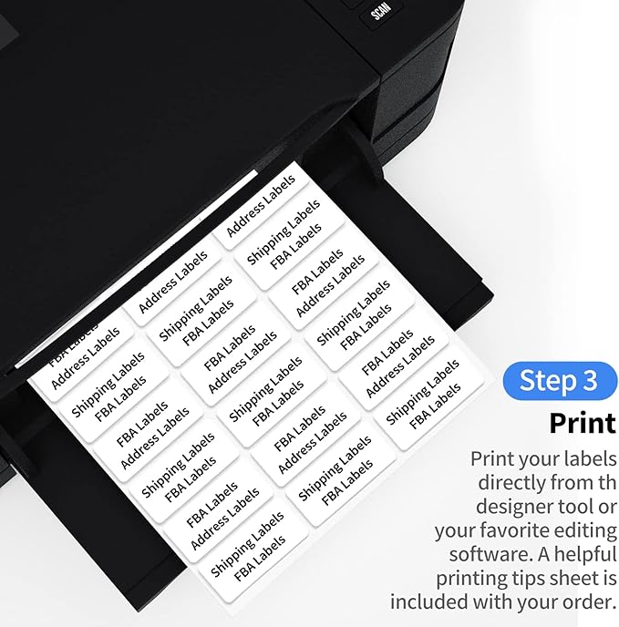 NefLaca 2"x4" Shipping Address Labels, 10-UP Blank Mailing Labels, White Self-Adhesive Customized Stickers for Inkjet and Laser Printer [400 Sheet, 4000 Labels]