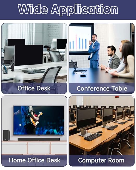 1-3/8 in. Hole Saw with 10PCS White Desk Grommet - Cable Management Kit for TV, Office, and Home Table - Hide Wires Behind Wall, TV Wall Cable Pass Through, Desk Cable Hole Covers