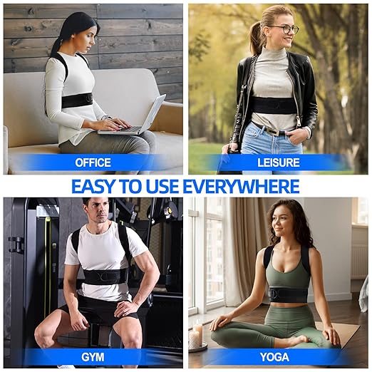 IYDoaMea Posture Corrector for Women and Men ( Order A Size Up ) Upgraded Back Brace Support, Adjustable Shoulder Straightener for Improving Back Posture, Relief for Upper and Lower Back, Lumbar, Neck, Shoulder Pain (L(35.4~41.3))