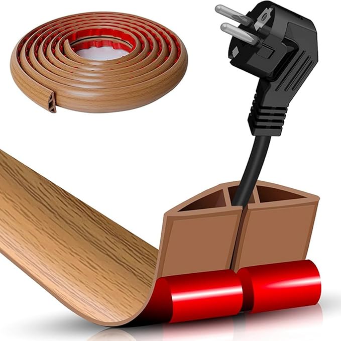 Floor Cable Cover Strips SelfAdhesive Cord Organizers for Wall Durability Wear Resistant for Wall Protections