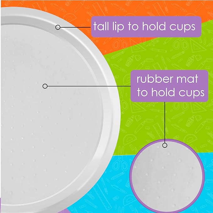 Hapinest Rotating Art Supply Organizer - Crayon, Marker & Pencil Storage Solution for School Teachers & Classroom Crafts - Rotating Desk Organizer Caddy