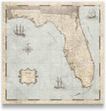 Push Pin Florida Map Board - With Push Pins to Mark Florida Travel - Handmade in Ohio, USA - Design: Rustic Vintage