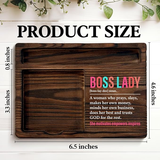 Best Boss Lady Gifts for Women Boss's Day Birthday Promotion Retirement Farewell, Boss Lady Definition Sticky Note Holder for Bosses Female Office Decor