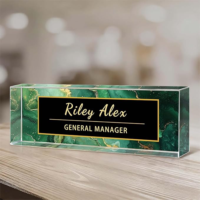 Desk Name Plate Personalized, Office Decor Cute Desk Accessories for Employee Appreciation Gifts Office Gifts for Boss, Teacher (S5)