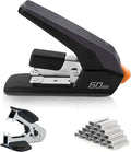 Deli Effortless Heavy Duty Stapler, One Touch Stapling, Easy to Load Ergonomic Stapler, 60 Sheet Capacity, Includes 2000 Staples and Staple Remover for Desktop