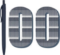 Deegtran 100 Pack No Bleed Blue Barrel Click Pens, Wholesale Retractable Ballpoint Pens, Medium Point, Smooth Ink, 1.0MM Black Ink