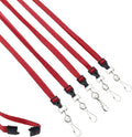 Specialist ID Bulk 100 Pack - Premium Breakaway Lanyards for ID Badges - Metal Swivel J Hook - 3/8” Wide - 36 Inch Length - Flat Woven (Red)