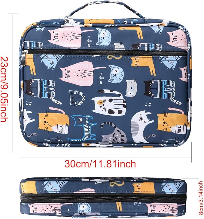 BOMKEE Coloring Pencil Case 220 Slots Pencils/Gel Pens Organizer Waterproof Travel Case Zipper Carrying Portable Pencil Markers Pen Holder Bag for Painter Writers