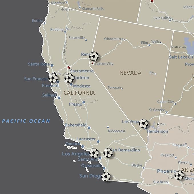 Soccer Ball Push Pins for Cork Boards and Maps, Designed in The USA, Golf Ball Pins, Set of 32