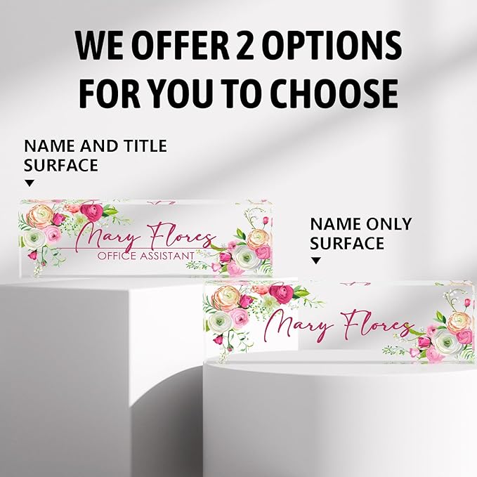 Personalized Desk Name Plate - Custom Gifts for Professionals & Employees