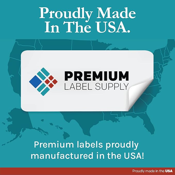 Premium Label Supply White Sticker Address Labels – 4" x 1.5" – Laser/Inkjet Compatible – (12 per Sheet), 25 Sheets – 300 Total Adhesive Labels