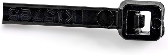 StarTech.com 4"(10cm) Cable Ties - 1/16"(2mm) Wide, 7/8"(22mm) Bundle Diameter, 18lb(8kg) Tensile Strength, Nylon Self Locking Zip Ties with Curved Tip - 94V-2/UL Listed, 100 Pack - Black, TAA