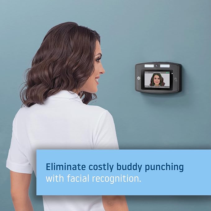 uAttend Touch-Free Voice Control and Facial Recognition Time Clock System for Employees and Small Businesses (DR2000)