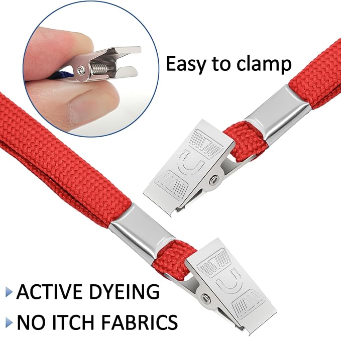 400 Pack Colored Neck Lanyard Bulk with ID Card Holder Lanyards for ID Badges Vertical Name Badge ID Card Holders Flat Neck Lanyards with Clip for Nurses Teacher Students, Multicolor