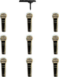 Microphone Push Pins - Microphone Map Pins for Cork Boards, Maps, or Lapel Use - Designed in USA - Set of 10