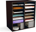 Safco Wooden Paper and Mail Organizer for Home Office and Classroom, Adjustable Shelves and Stackable