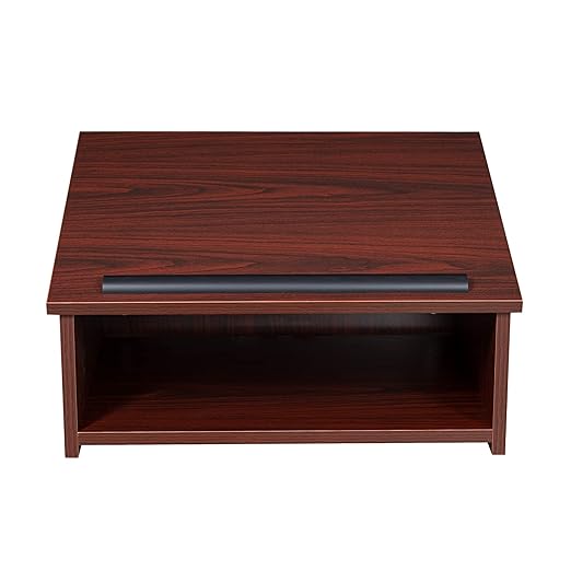 OEF Furnishings OEF22MY Commercial-Grade Tabletop Lectern with Storage Shelf (Mahogany, High-Pressure Laminate Top)
