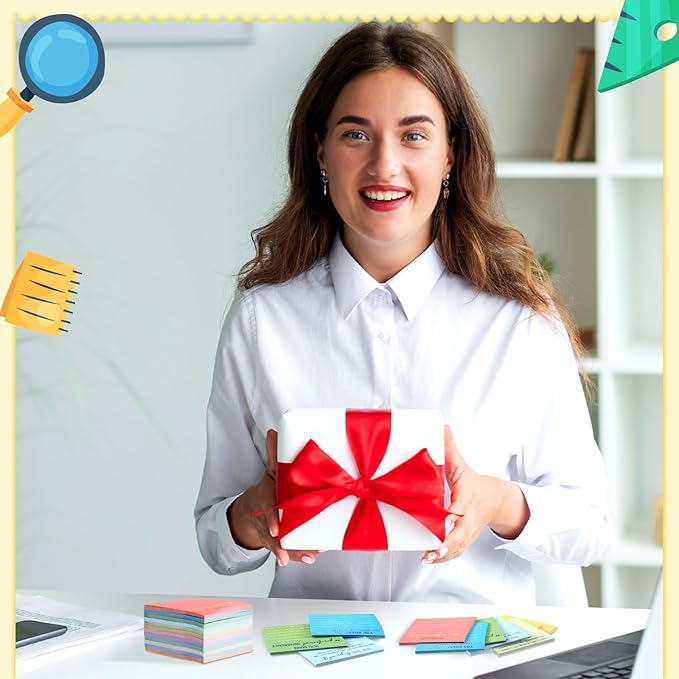 Yinder 24 Pcs Employee Appreciation Sticky Notes New Year Gift Bulk Motivation Sticky Note Pads Inspirational Gift for Teacher Nurse Staff Coworker Office Supply 3 x 3'' (Appreciation,Light Color)