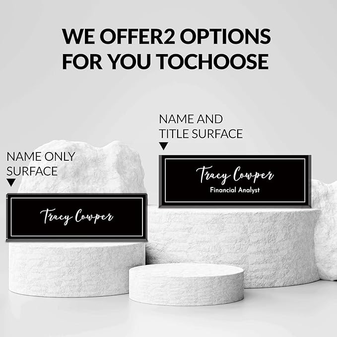 Desk Name Plate Personalized, Custom Name Plate for Desk, Acrylic Desktop Accessories, Office Gift & Decor for Women Men, Teacher Nurse Boss Employee Appreciation Gifts