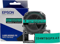 Epson LABELWORKS 224MTBGPX-4.9 Genuine Magnetic Tape Cartridge - Black on Green Magnet Label Maker Tape - 1" (24MM) Wide, 4.9 ft, Green