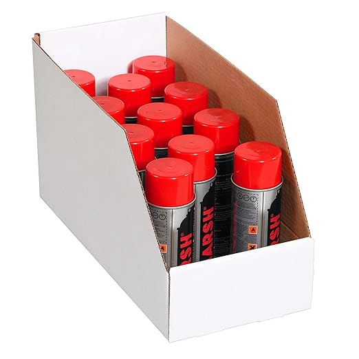 Box USA Storage Bins Large 8"L x 24"W x 12"H 25-Pack - Corrugated Cardboard Box for Packing, Moving, and Storage