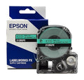 Epson LABELWORKS 212BGPX Genuine PET (Polyester) Tape Cartridge - Black on Green Label Maker Tape - 1/2" (12MM) Wide, 30'