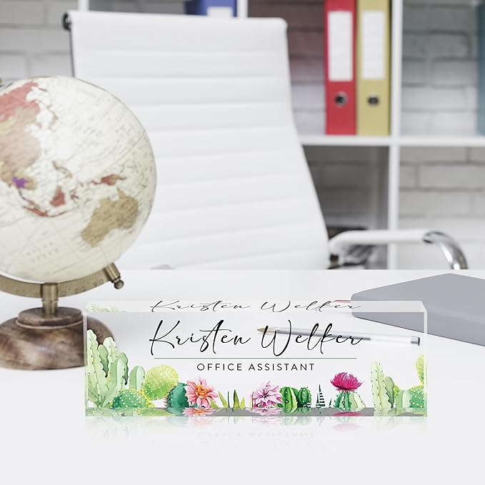 Personalized Custom Name Plate, Office Desk Decor for Women & Men, Employee Appreciation Gifts for Boss, Lawyer, Manager, Teacher, Nurse