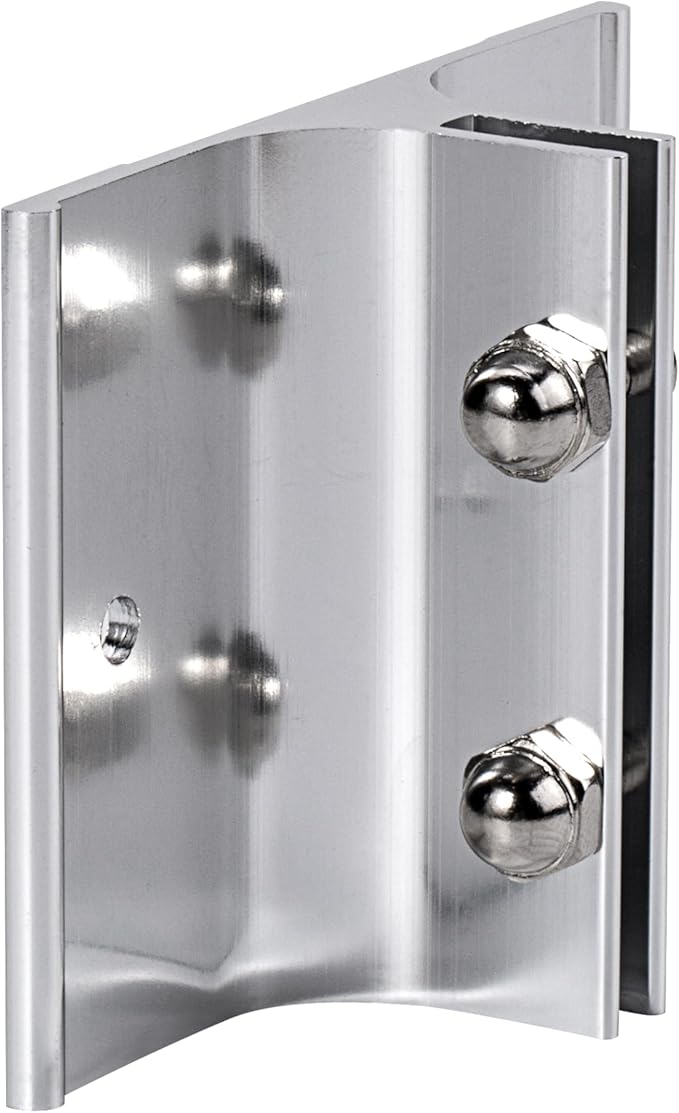 Aluminum Corridor Sign Holder, 10 Pack Direct Sign Mount Bracket, Design for Restroom, Conference Room Classic Silver Signs - 3" Length, 1/8" Substrate - Easy to Install