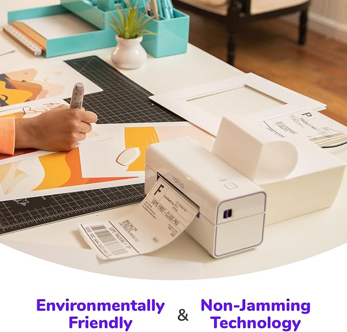 Rollo Direct Thermal Shipping Labels - Pack of 500 4x6 Thermal Labels Fanfold - Perforated and Strong Adhesive (Commercial Grade)