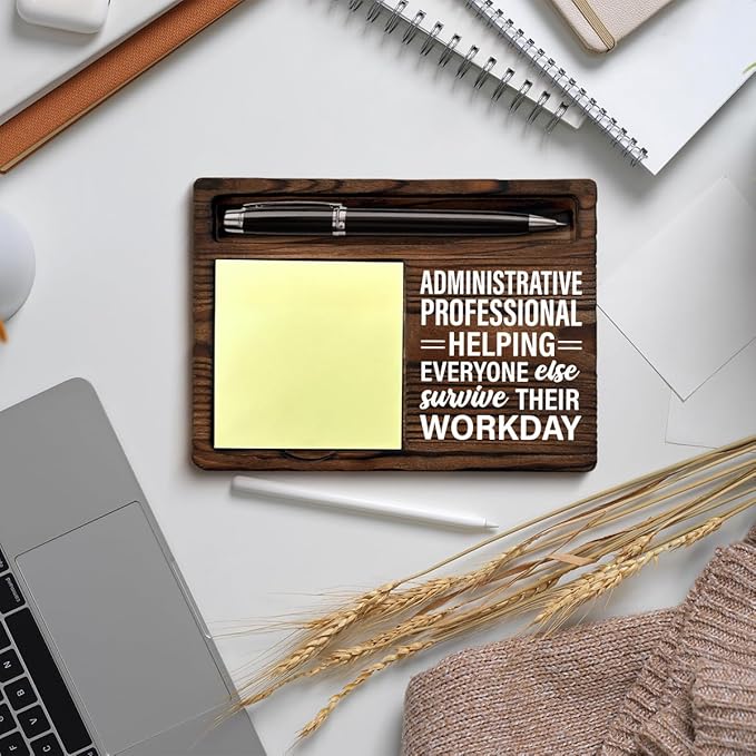 Administrative Professional Gifts, Appreciation Gifts for Secretary Admin Administrative Assistant Sticky Note Holder for Office Desk Decor