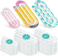YOPPIX 30 Pack Sublimation Paper Clips Blanks, 20pcs 3.7"x1.9" + 10pcs 3"x1.5" Clear Acrylic Jumbo Clips for Heat Transfer, DIY Crafts, Office School Supplies, Customizable Gift Ideas