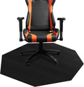 DESKU - Octagon Gaming Chair Mat, Computer and Office Chair Mat for Carpet, Black, 46 Inches x 49.5 Inches, Made in The USA