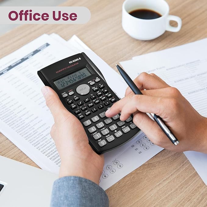 10 Pack Scientific/Engineering Calculator, 2 Line Display, Black, Fraction & Complex Number Calculations, Ideal for Students & Professionals