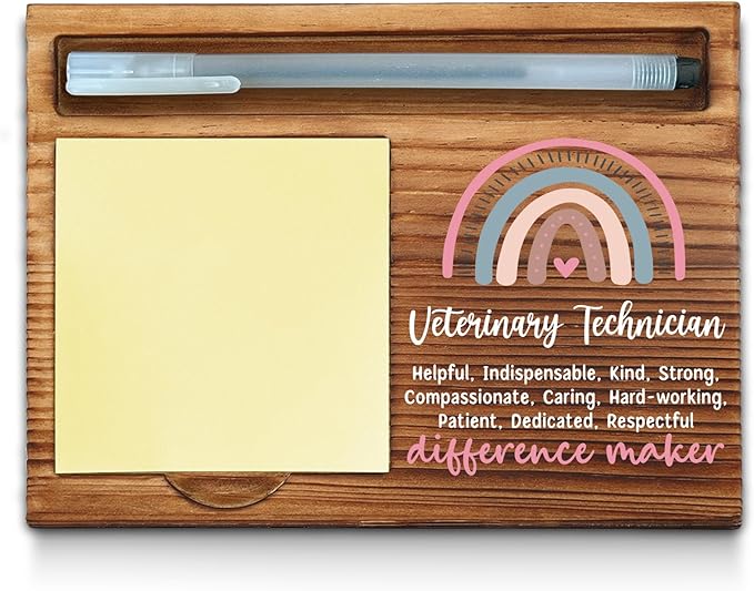 Veterinary Technician Sticky Note Holder, Vet Tech Office Decor, Veterinary Technician Thank You Appreciation Gifts for Women Self-Stick Note Pad Holders WPP97