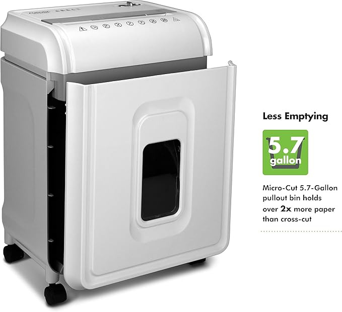 Aurora AU1275MA Professional Grade 12-Sheet Micro-Cut Paper and CD/Credit Card Shredder/ 60 Minutes Continuous Run Time, White/Gray