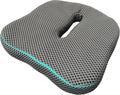 Seat Cushion - U-Shaped or Cut-Out Center Hole Design,TPU Pressure Relief for Tailbone & Hip Support, Breathable & Washable for Office, Car, Wheelchair（Black）
