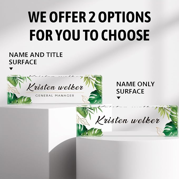 Name Plate for Desk, Desk Name Plate Personalized Office Desk Decor for Women and Men, Custom Employee Appreciation Gifts Office Gifts for Boss, Manager, Co-Worker, Teacher, Nurse