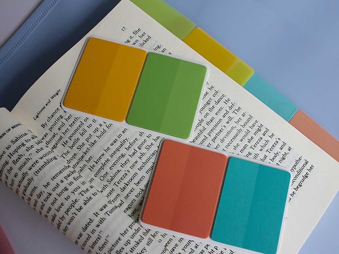 ELII 500 PCS Tabs for Annotating Books, Clear Book Tabs Sticky Index Tabs Sticky Notes,Labels for Pages Notebooks