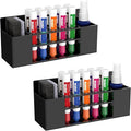 HBlife 2 Pack Acrylic Dry Erase Marker Holder Wall Mount, 10 Slots Whiteboard Marker Holder for Office, School and Home, Marker, Eraser and Whiteboard Cleaner Not Included, Black