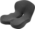 Urban Deco Memory Foam Seat Cushion, Office Chair Seat Cushion with L-Shaped Design, Ergonomic Back and Seat Pad Cushion for Car, Driving, Office, Black
